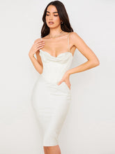 Load image into Gallery viewer, High Quality Satin Bodycon Dress Women Party Dress 2022 New Year Dress Green Bodycon Dress Celebrity Evening Club Dress XL
