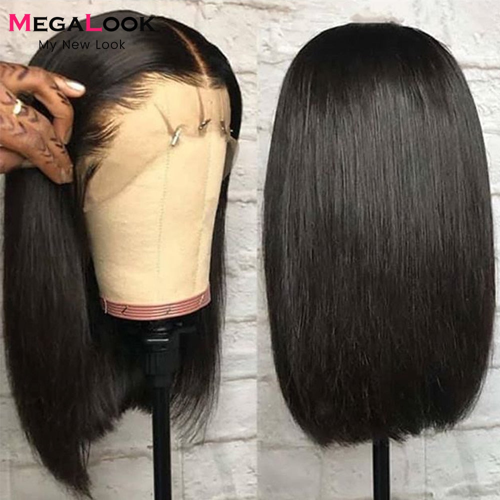 Lace Wig Short Bob Wig Pre Plucked Bone Straight Human Hair Wigs For Women Double Drawn Virgin Human Hair Wig 5x5 Lace Wigs