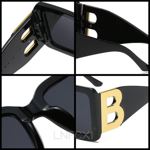 LNFCXI 2021 New Fashion Oversized The Letter B  Square Luxury Trend Sunglasses Women Men Retro rectangle sunglasses gafas de sol