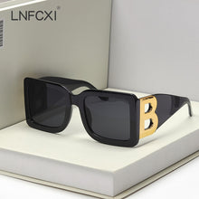 Load image into Gallery viewer, LNFCXI 2021 New Fashion Oversized The Letter B  Square Luxury Trend Sunglasses Women Men Retro rectangle sunglasses gafas de sol
