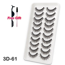 Load image into Gallery viewer, 5/10Pairs 3D Mink Lashes Natural Eyelashes Dramatic False Eyelashes Faux Cils Makeup Wholesale Fake Eyelash Extension maquiagem
