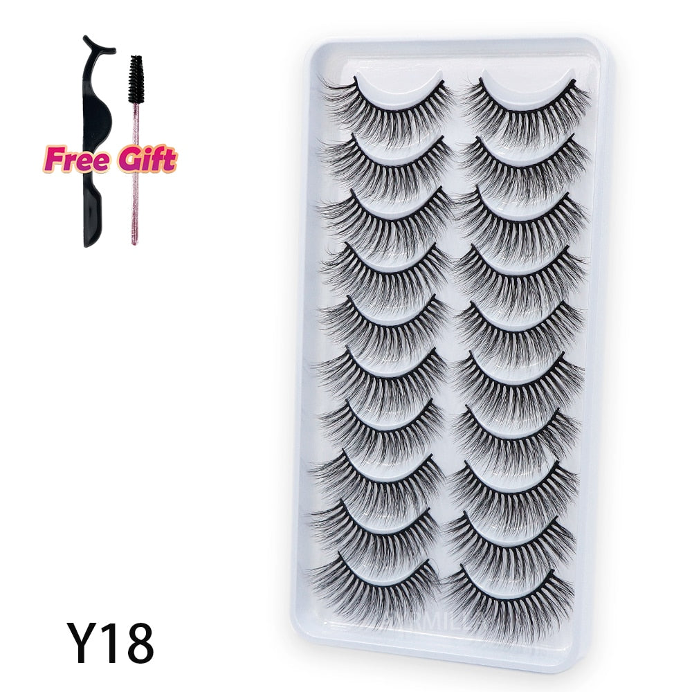 5/10Pairs 3D Mink Lashes Natural Eyelashes Dramatic False Eyelashes Faux Cils Makeup Wholesale Fake Eyelash Extension maquiagem