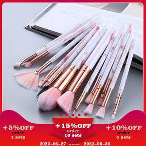 FLD 5/15Pcs Makeup Brushes Tool Set Cosmetic Powder Eye Shadow Foundation Blush Blending Beauty Make Up Brush Maquiagem