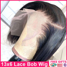 Load image into Gallery viewer, Lace Wig Short Bob Wig Pre Plucked Bone Straight Human Hair Wigs For Women Double Drawn Virgin Human Hair Wig 5x5 Lace Wigs
