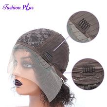 Load image into Gallery viewer, Pixie Cut Wig Short Curly Lace Front Wigs Human Hair Wig 13x1 Transparent Lace Wig For Black Women Brazilian Remy Hair wig

