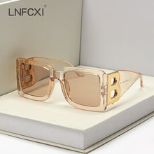 Load image into Gallery viewer, LNFCXI 2021 New Fashion Oversized The Letter B  Square Luxury Trend Sunglasses Women Men Retro rectangle sunglasses gafas de sol
