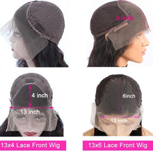 Load image into Gallery viewer, 13x6 Lace Frontal Wig HD Lace Front Human Hair Wigs For Women Malaysian Straight Human Hair Wigs Transparent Lace Frontal Wigs
