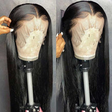 Load image into Gallery viewer, Transparent Lace Wigs 28 30 Inch Human Hair Wig Human Hair Lace Wig T Part Brazilian Bone Straight Lace Front Human Hair Wigs

