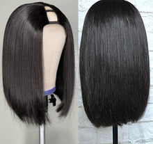 Load image into Gallery viewer, Straight Short Bob Upart Human Hair Wigs for Black Women - Bianca's hair and beauty supply
