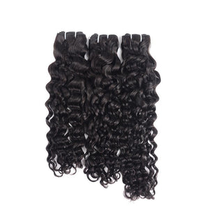 Super Double Drawn Water Wave Hair Bundles With Closure Pre Plucked - Bianca's hair and beauty supply