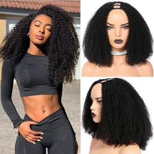 Upart Wigs Afro Kinky Curly Clip in Human Hair Wigs For Black Women - Bianca's hair and beauty supply