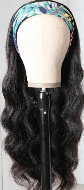 Body Wave Human Hair Wigs Headband Wig Virgin Remy Scarf Wigs - Bianca's hair and beauty supply