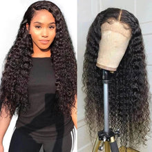 Load image into Gallery viewer, Curly Human Hair Wigs 13x4 Short Bob Wig Remy 150 180 250 Density Lace - Bianca's hair and beauty supply
