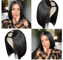 Load image into Gallery viewer, Straight Short Bob Upart Human Hair Wigs for Black Women - Bianca's hair and beauty supply
