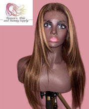 Load image into Gallery viewer, Human Hair Wig highlight color 13x4 Hd Frontal Highlight all texture Lace Front Wigs
