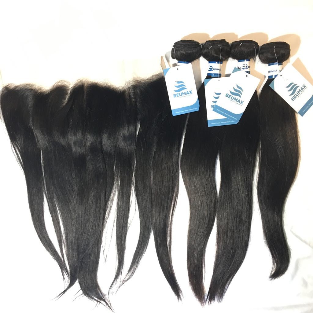 BeuMax Hairs 9A Grade Brazilian Human Hair Extension1/3/4 Straight - Bianca's hair and beauty supply