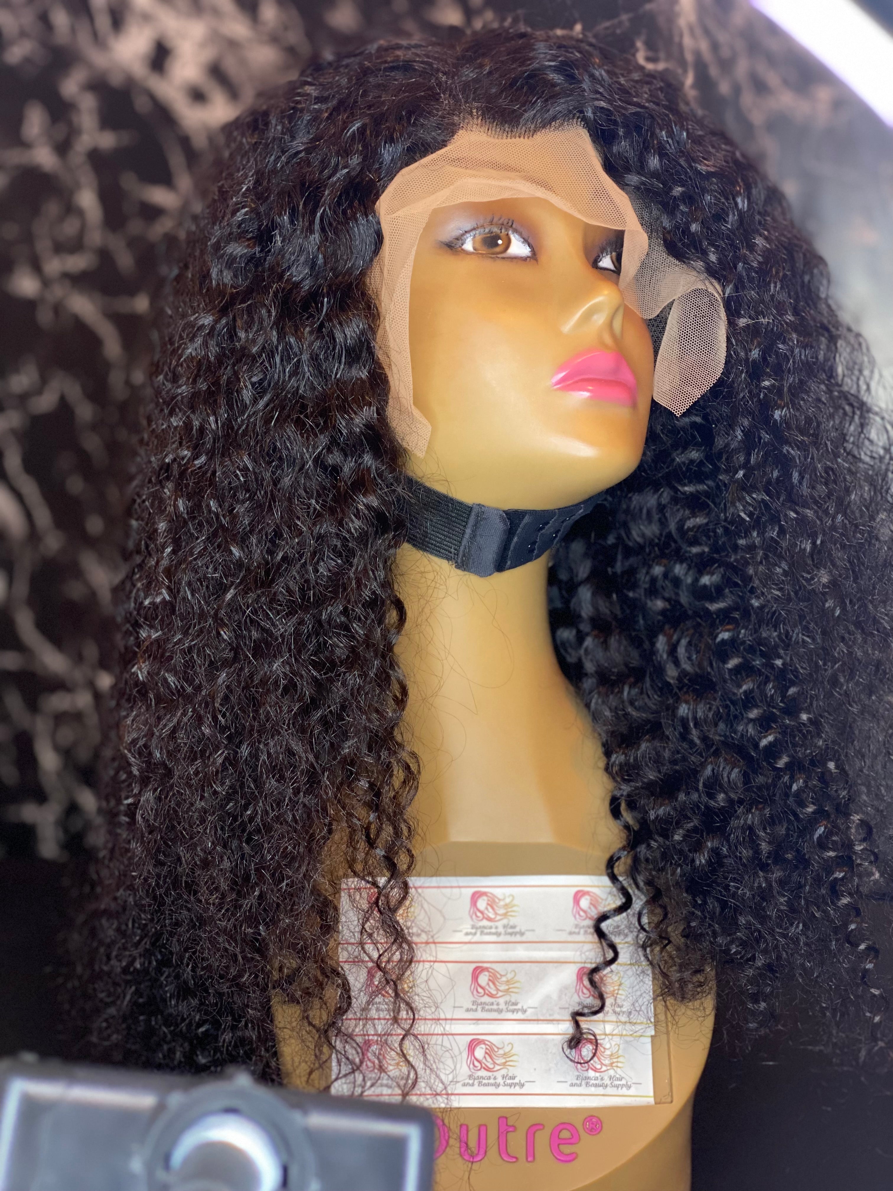 Jerry curly lace front wigs 13*4 - Bianca's hair and beauty supply