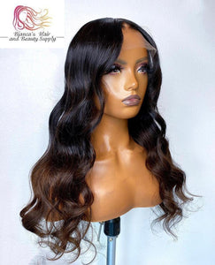 Transparent lace closure wigs