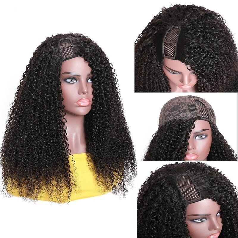 Deep Wave U Part Human Hair Wigs For Black Women - Bianca's hair and beauty supply