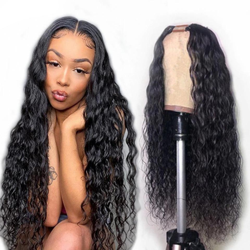 Jerry Curl U Part Wigs Human Hair Wigs Headband Wig - Bianca's hair and beauty supply