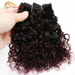 Brazilian Bohemian Curly 100% Remy Human Hair Double Drawn Funmi Hair 8 inches 6Pcs/lot Can Make A Wig For Women Htonicca - Bianca's hair and beauty supply