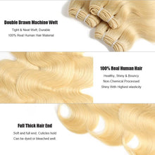 Load image into Gallery viewer, Beumax Hair Body Wave Brazilian Virgin Human Hair 1/4 Pcs Blonde - Bianca's hair and beauty supply
