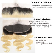 Load image into Gallery viewer, Beumax Hair Body Wave Brazilian Virgin Hair 13x4 Lace Frontal #613 - Bianca's hair and beauty supply
