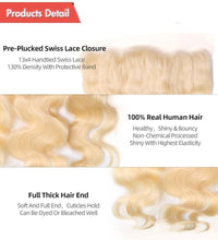 Load image into Gallery viewer, Beumax Hair Body Wave Brazilian Virgin Hair 13x4 Lace Frontal #613 - Bianca's hair and beauty supply

