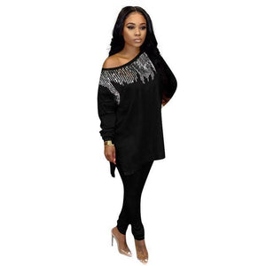 2020 Dashiki Traditional African Clothing Two Piece Set Women Africaine Print Bodycon Dress+Pants African Clothes - Bianca's hair and beauty supply