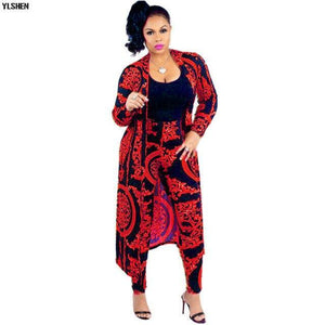 Two Piece Set Print African Dresses for Women Dashiki Plus Size Clothes Ankara Long Dress Suit Bazin Robe Africaine Femme 2019 - Bianca's hair and beauty supply