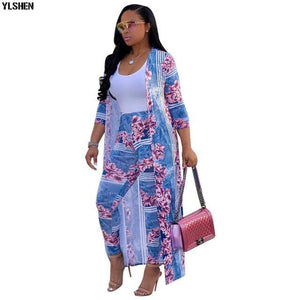 Two Piece Set Print African Dresses for Women Dashiki Plus Size Clothes Ankara Long Dress Suit Bazin Robe Africaine Femme 2019 - Bianca's hair and beauty supply