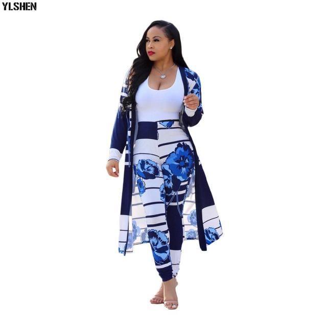 Two Piece Set Print African Dresses for Women Dashiki Plus Size Clothes Ankara Long Dress Suit Bazin Robe Africaine Femme 2019 - Bianca's hair and beauty supply