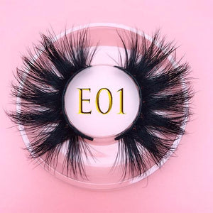 25mm E06 MIKIWI 100% handmade natural  thick  Eye lashes wispy makeup extention tools 3D mink hair volume soft false  eyelashes - Bianca's hair and beauty supply