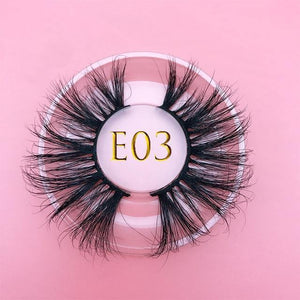 25mm E06 MIKIWI 100% handmade natural  thick  Eye lashes wispy makeup extention tools 3D mink hair volume soft false  eyelashes - Bianca's hair and beauty supply