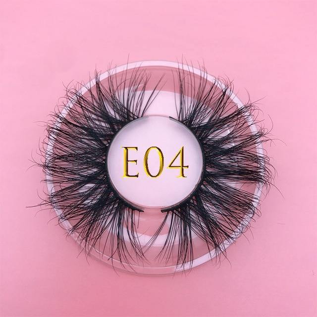 25mm E06 MIKIWI 100% handmade natural  thick  Eye lashes wispy makeup extention tools 3D mink hair volume soft false  eyelashes - Bianca's hair and beauty supply