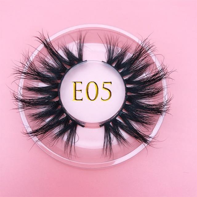 25mm E06 MIKIWI 100% handmade natural  thick  Eye lashes wispy makeup extention tools 3D mink hair volume soft false  eyelashes - Bianca's hair and beauty supply