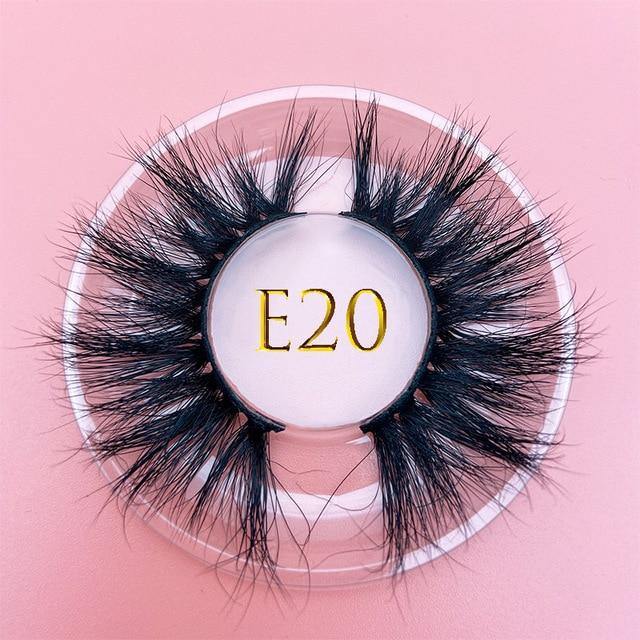 25mm E06 MIKIWI 100% handmade natural  thick  Eye lashes wispy makeup extention tools 3D mink hair volume soft false  eyelashes - Bianca's hair and beauty supply