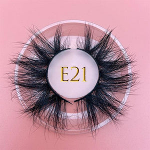 25mm E06 MIKIWI 100% handmade natural  thick  Eye lashes wispy makeup extention tools 3D mink hair volume soft false  eyelashes - Bianca's hair and beauty supply