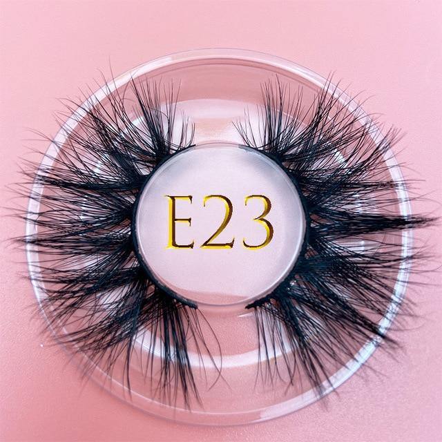 25mm E06 MIKIWI 100% handmade natural  thick  Eye lashes wispy makeup extention tools 3D mink hair volume soft false  eyelashes - Bianca's hair and beauty supply