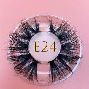 25mm E06 MIKIWI 100% handmade natural  thick  Eye lashes wispy makeup extention tools 3D mink hair volume soft false  eyelashes - Bianca's hair and beauty supply