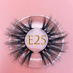 25mm E06 MIKIWI 100% handmade natural  thick  Eye lashes wispy makeup extention tools 3D mink hair volume soft false  eyelashes - Bianca's hair and beauty supply