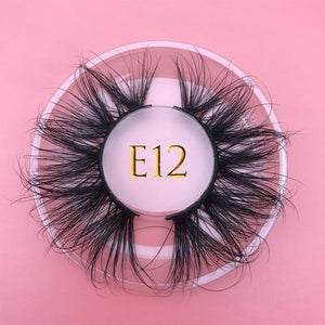 25mm E06 MIKIWI 100% handmade natural  thick  Eye lashes wispy makeup extention tools 3D mink hair volume soft false  eyelashes - Bianca's hair and beauty supply