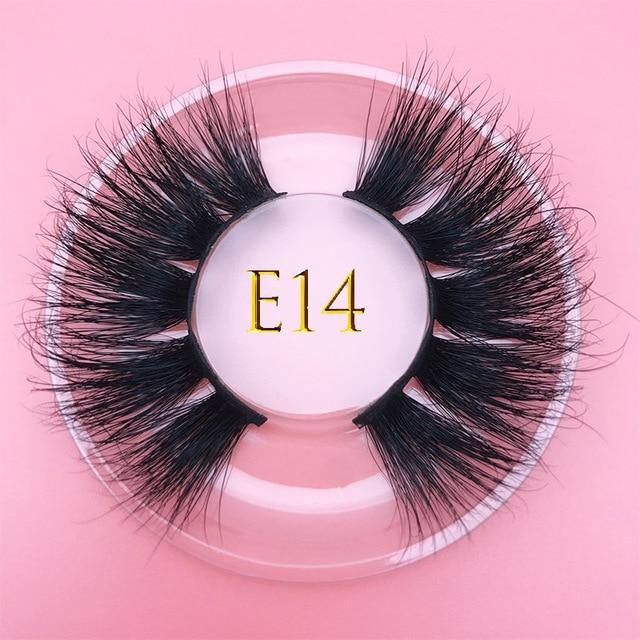 25mm E06 MIKIWI 100% handmade natural  thick  Eye lashes wispy makeup extention tools 3D mink hair volume soft false  eyelashes - Bianca's hair and beauty supply