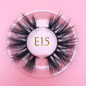 25mm E06 MIKIWI 100% handmade natural  thick  Eye lashes wispy makeup extention tools 3D mink hair volume soft false  eyelashes - Bianca's hair and beauty supply