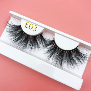 25mm E06 MIKIWI 100% handmade natural  thick  Eye lashes wispy makeup extention tools 3D mink hair volume soft false  eyelashes - Bianca's hair and beauty supply