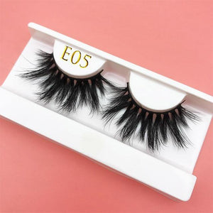 25mm E06 MIKIWI 100% handmade natural  thick  Eye lashes wispy makeup extention tools 3D mink hair volume soft false  eyelashes - Bianca's hair and beauty supply