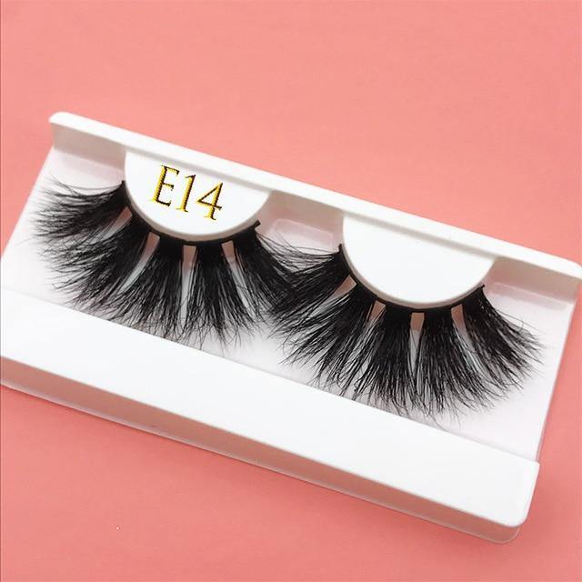 25mm E06 MIKIWI 100% handmade natural  thick  Eye lashes wispy makeup extention tools 3D mink hair volume soft false  eyelashes - Bianca's hair and beauty supply