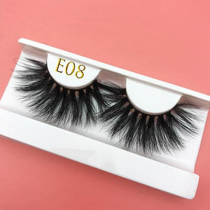 25mm E06 MIKIWI 100% handmade natural  thick  Eye lashes wispy makeup extention tools 3D mink hair volume soft false  eyelashes - Bianca's hair and beauty supply