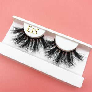 25mm E06 MIKIWI 100% handmade natural  thick  Eye lashes wispy makeup extention tools 3D mink hair volume soft false  eyelashes - Bianca's hair and beauty supply