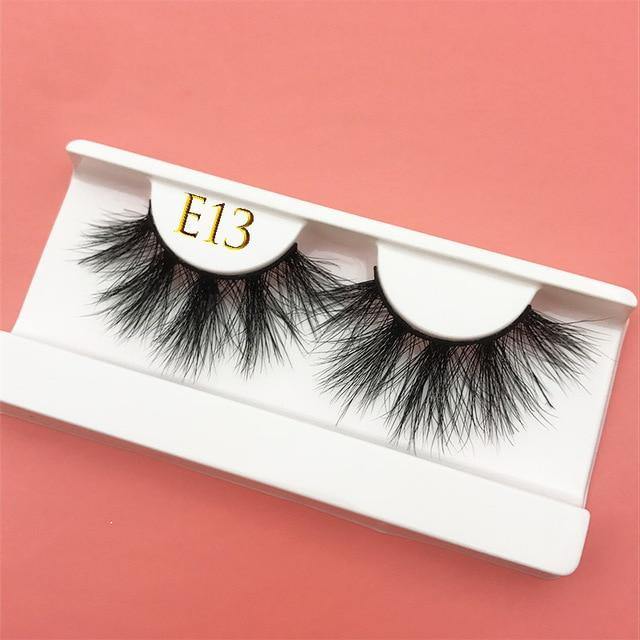 25mm E06 MIKIWI 100% handmade natural  thick  Eye lashes wispy makeup extention tools 3D mink hair volume soft false  eyelashes - Bianca's hair and beauty supply